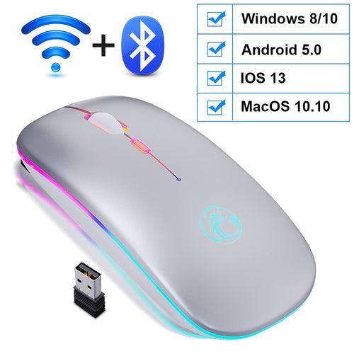 Mouse Led sem Fio Recarregável IMice - T4 Shopping Online