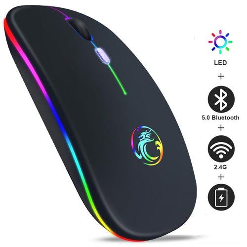 Mouse Led sem Fio Recarregável IMice - T4 Shopping Online